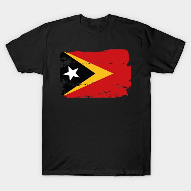 Official Timor Flag Timorese Country Pride Vintage T-Shirt by HeroGifts